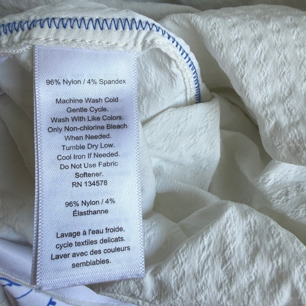 Vineyard Vines Performance Fishing Shirt White Flag Vented Women's Size 8 - Picture 7 of 14